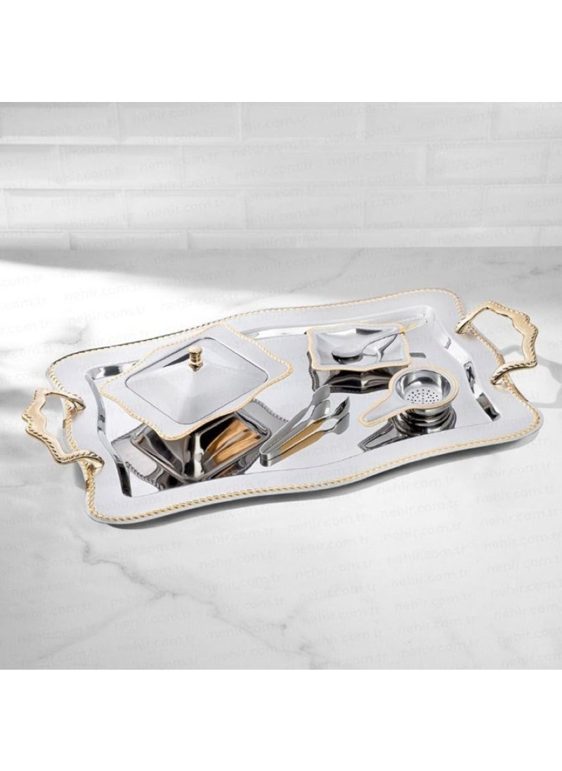 28 Piece Chain Gold Tea Set