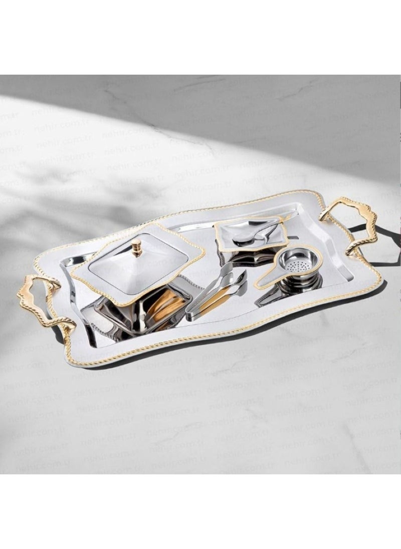28 Piece Chain Gold Tea Set