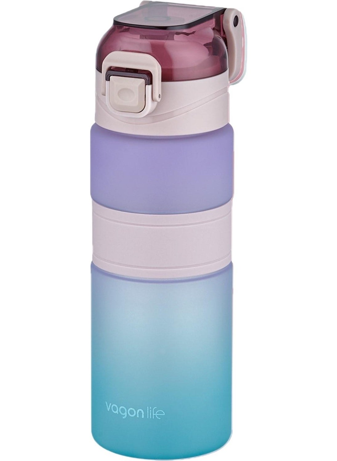 Double Color 600 ml Non-Slip Silicone Body Comfortable Drinking Motivational Water Flask without Straw