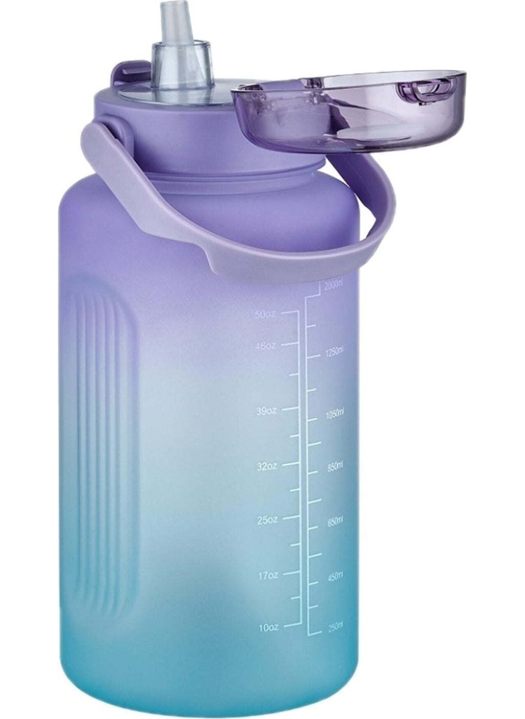 2000 ml Double Color Motivation Flask with and without Straw Use Handle Sticker