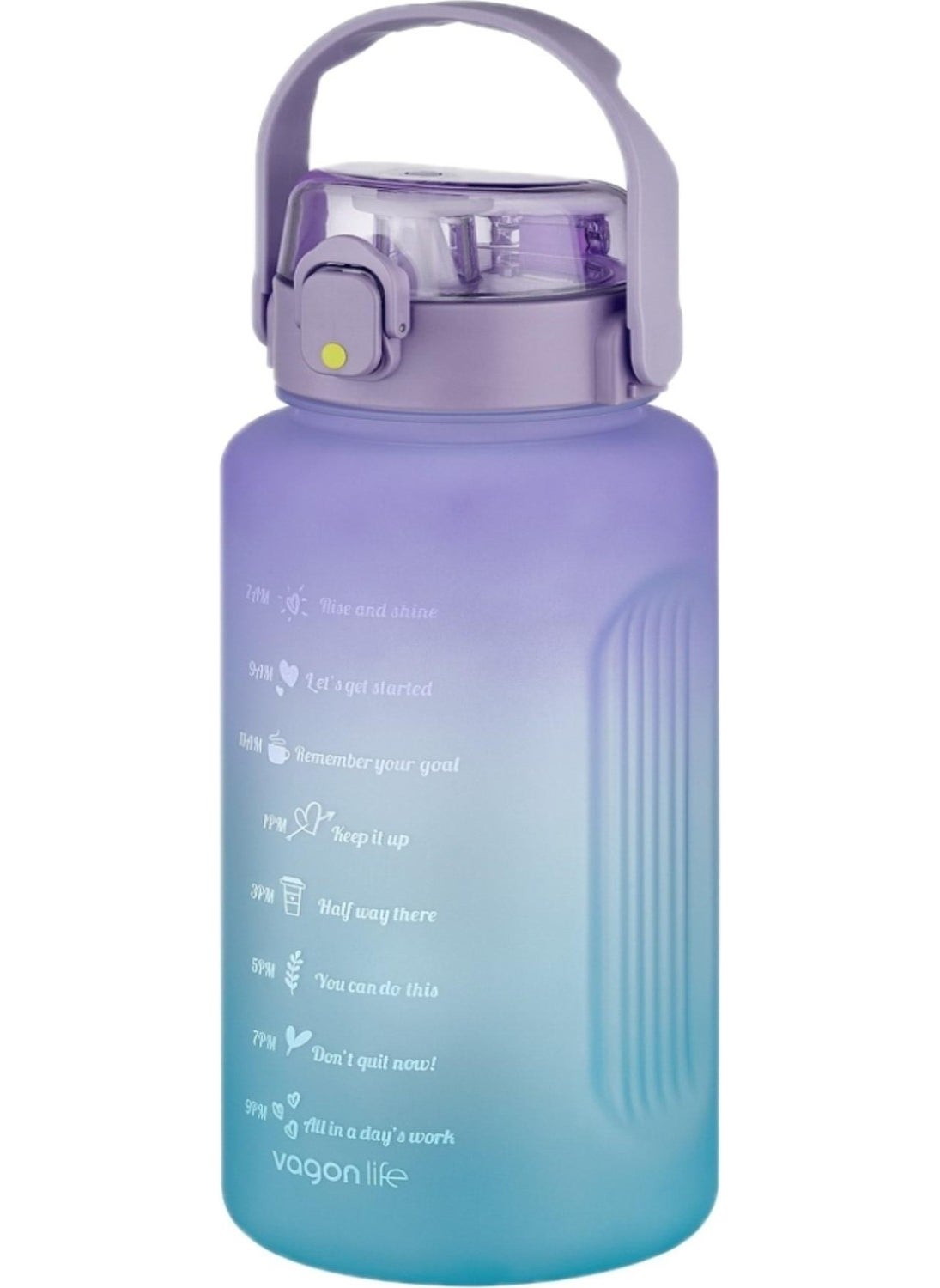 Large Size 2000ML 2liters With/Without Straw Use Dual Color Softtouch Motivation Flask