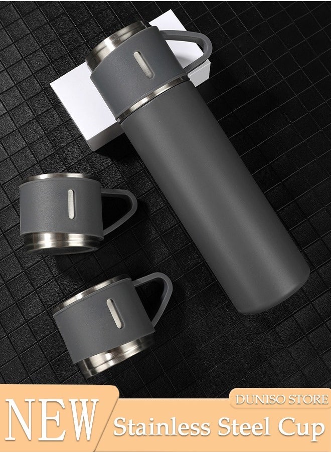 Thermos Flask, Stainless Steel Vacuum Flask Set, Gift Box Of Water Bottle, Double Wall Vacuum Insulated. Stain Less Steel Vacuum Flask Gift Set