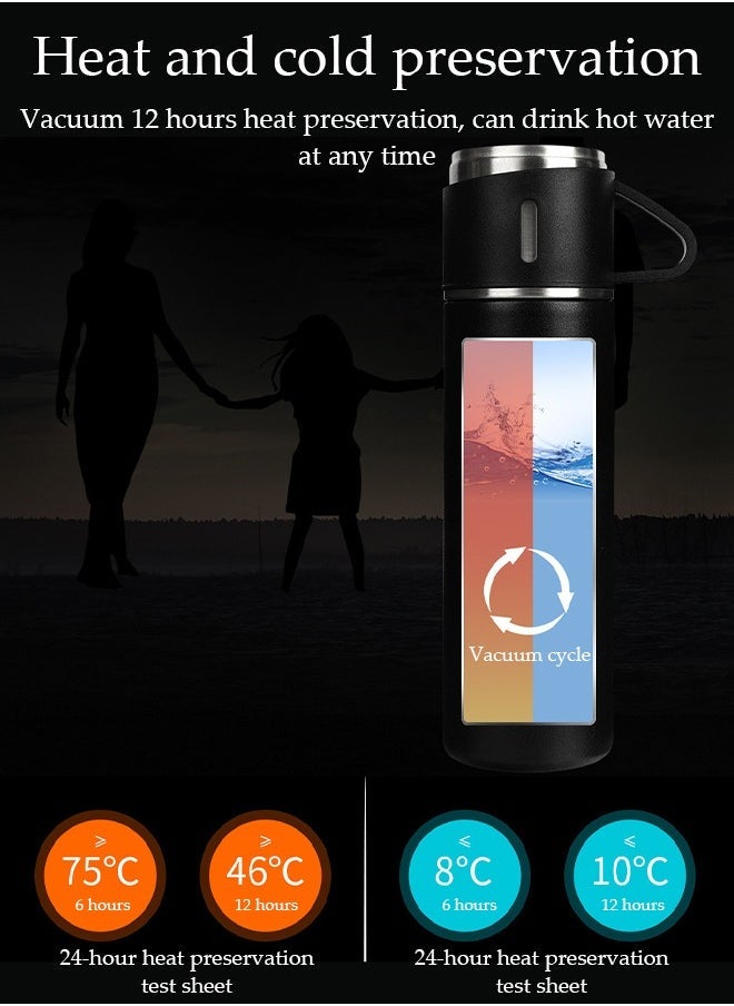 Thermos Flask, Stainless Steel Vacuum Flask Set, Gift Box Of Water Bottle, Double Wall Vacuum Insulated. Stain Less Steel Vacuum Flask Gift Set