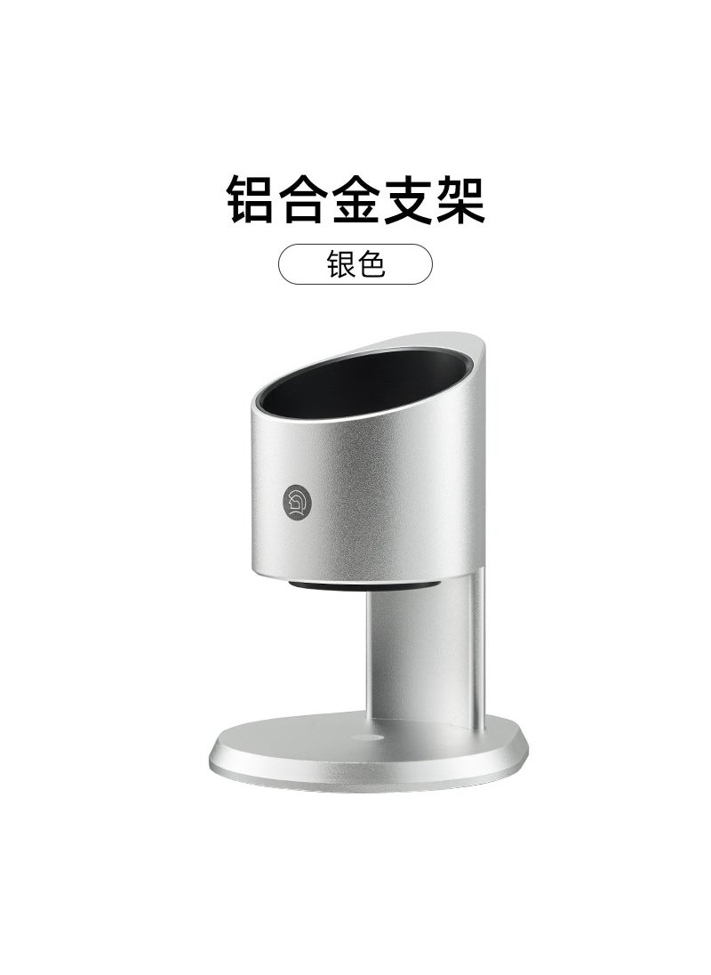 Portable Electric Coffee Bean Grinder Hero XiaoRui Rechargeable Outdoor Automatic Coffee Mill Compact Plastic Home Office Bar silver support