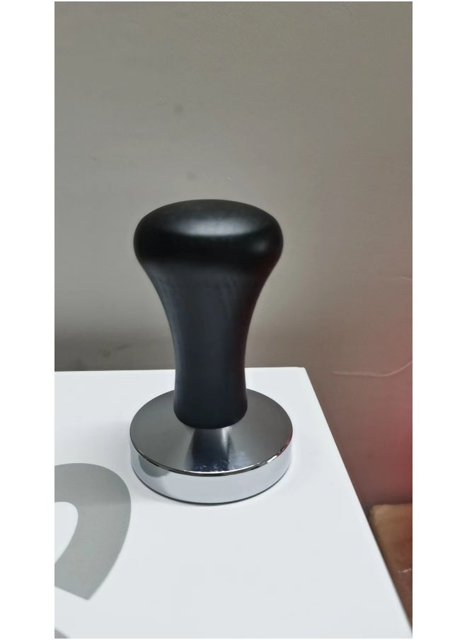 Stainless Steel Coffee Tamper Solid Espresso Press Black 49mm