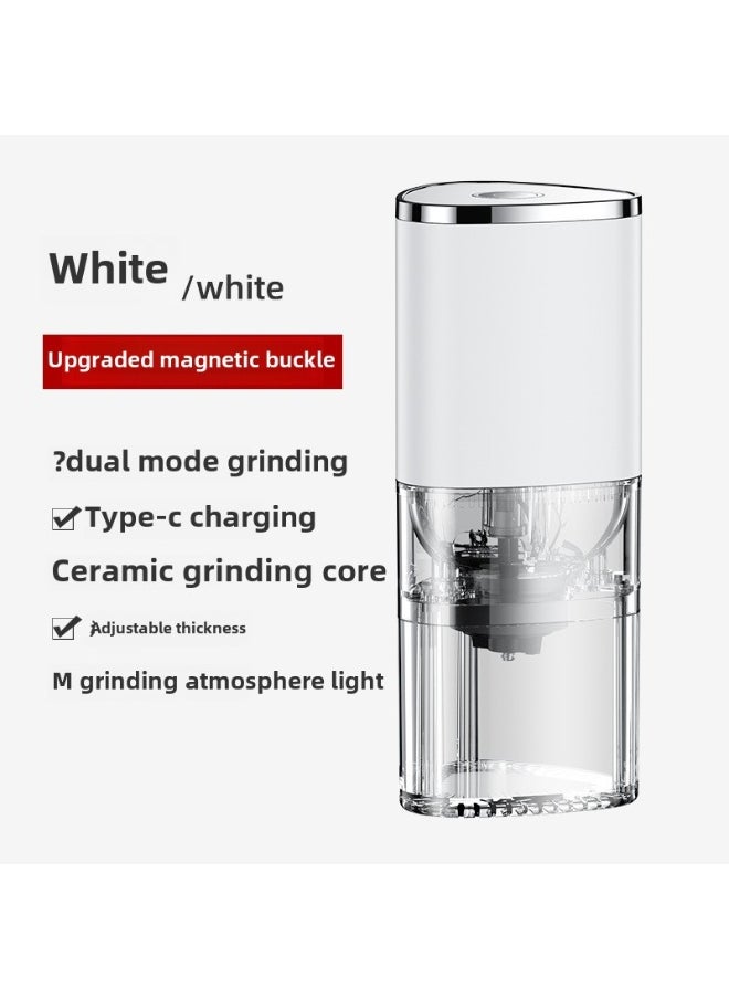 Compact Electric Coffee Grinder Stainless Steel White (English packaging) a box of 36