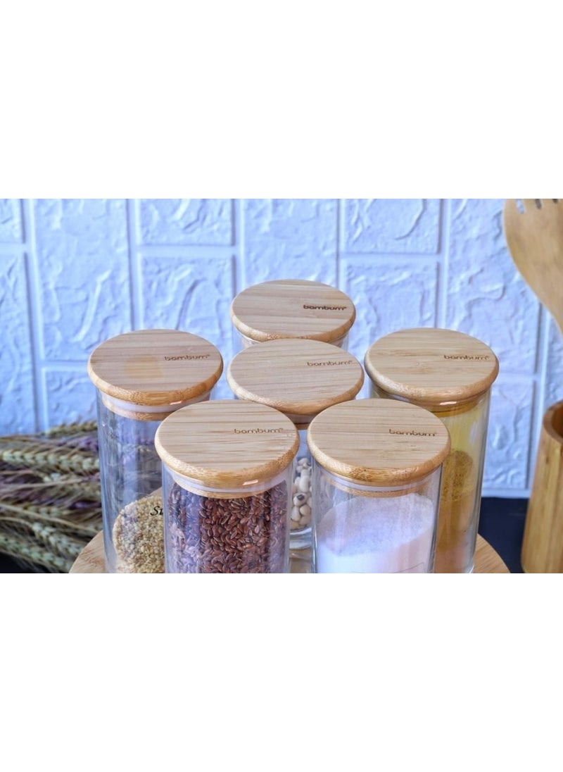 Atbyhome 37 Piece Spice Set with Rotating Stand - 12 Piece Spice Set - with Spoon - 65 Piece Labels Gift