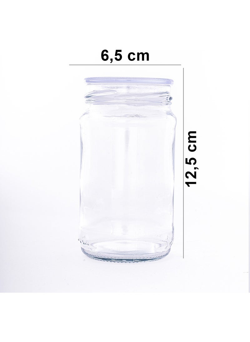 12 Pieces Vacuum Storage Container with Lid, Vacuum Glass Spice Jar Spice Set 330 Cc