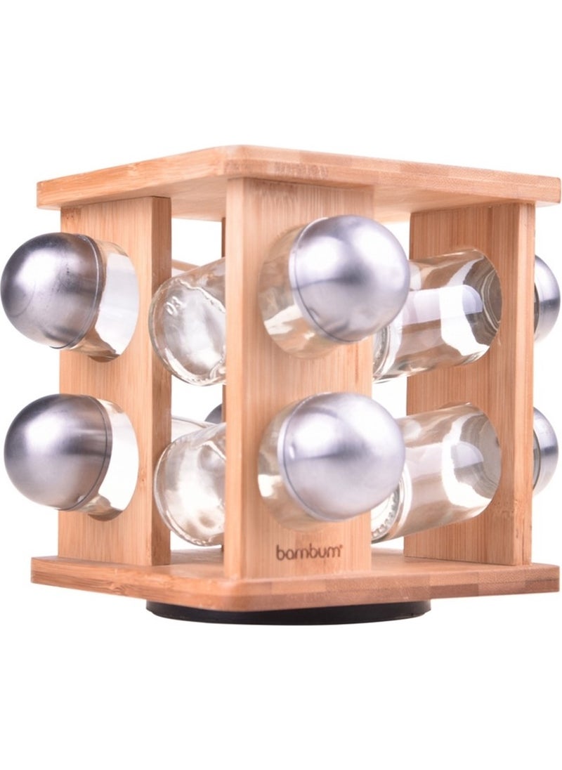 Fonti 8-Piece Bamboo Spice Rack