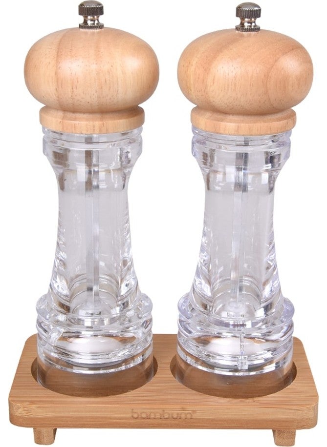 Varela - Set of 2 Salt-Pepper Grinders Wooden Large