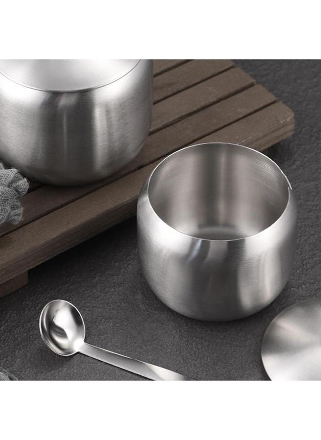 Stainless Steel Spice Jar Large Capacity Multifunctional Seasoning Bottle Seasoning Container for Cooking Restaurant BBQ