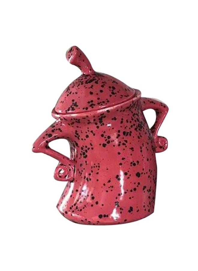 Kitchen Canister Synthetic Resin Storage Jar Condiment Spice Seasoning Storage Container Akimbo Shape Red