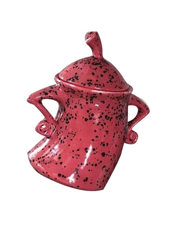 Kitchen Canister Synthetic Resin Storage Jar Condiment Spice Seasoning Storage Container Akimbo Shape Red