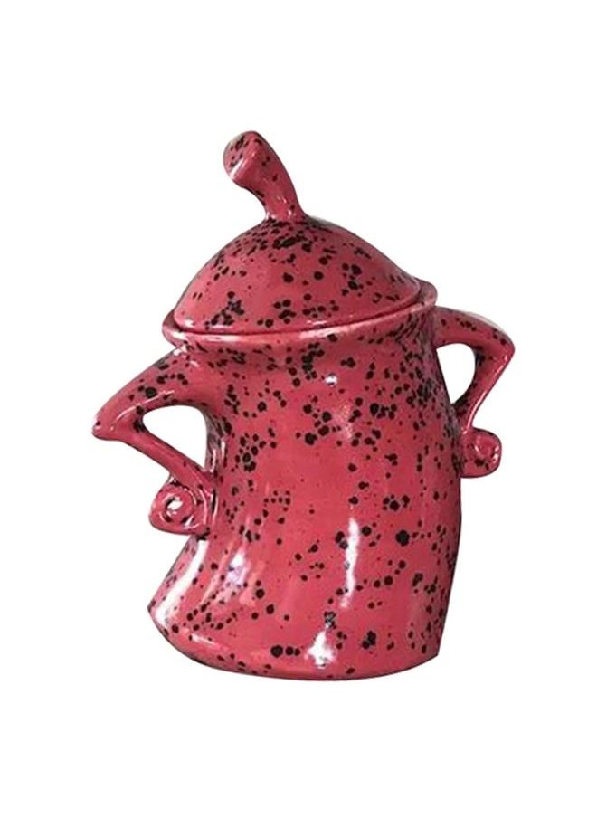 Kitchen Canister Synthetic Resin Storage Jar Condiment Spice Seasoning Storage Container Akimbo Shape Red