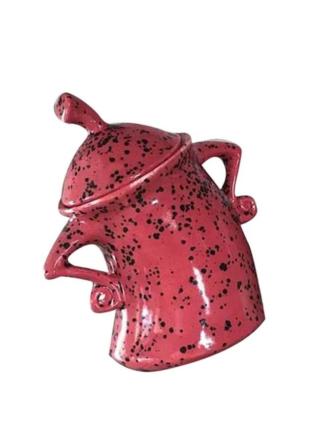 Kitchen Canister Synthetic Resin Storage Jar Condiment Spice Seasoning Storage Container Akimbo Shape Red