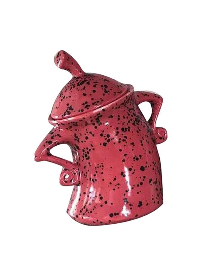 Kitchen Canister Synthetic Resin Storage Jar Condiment Spice Seasoning Storage Container Akimbo Shape Red