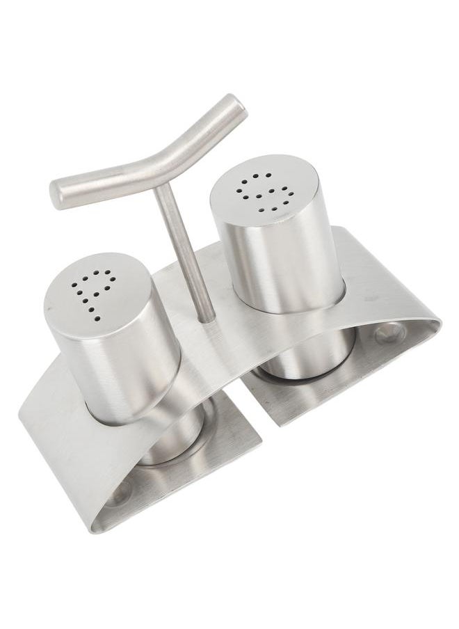 2 Pcs Condiment Container Kitchen Cooking Spice Jar Pepper Salt Sugar Seasoning Jar with Rack