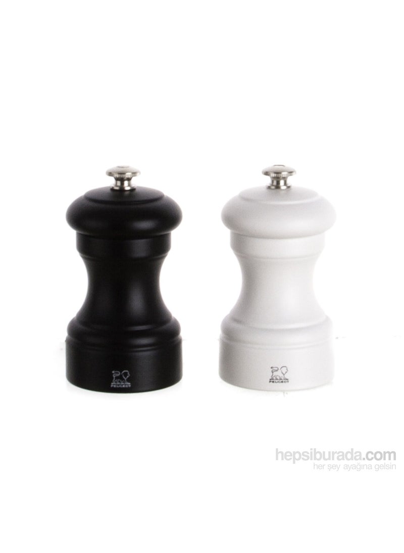 Bistro Pepper and Salt Mill 2 Pcs Set 10Cm Black White