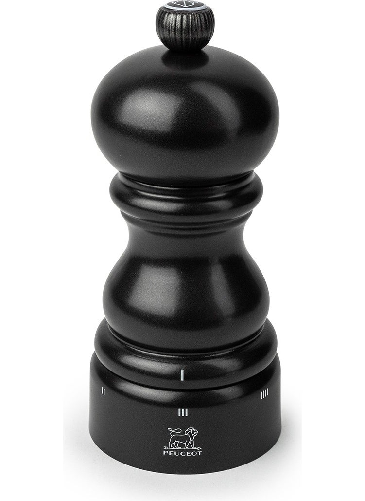 Paris U-Select Satin Black Salt Mill 12 cm