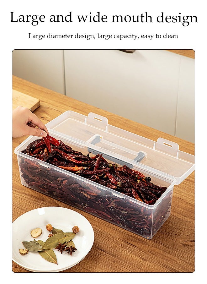 Seasoning Container Set, Household Transparent Spice Storage Box, Kitchen Seasoning Bottle, 6 Detachable Seasoning Boxes, With Handheld And Lid, Snap Design, Moisture Proof And Dustproof, Suitable For Cabinets, Kitchens, Living Rooms