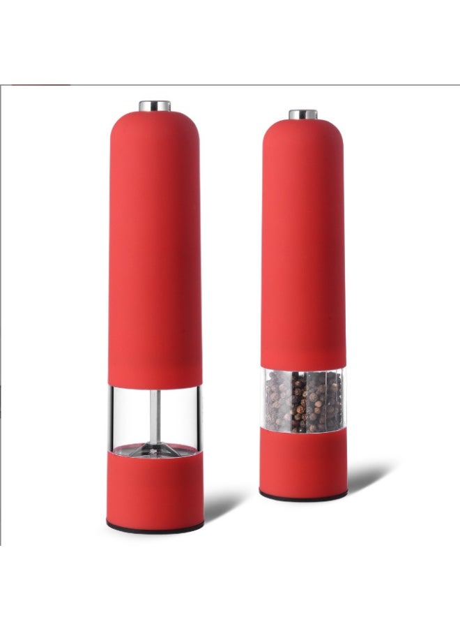 Stainless Electric Pepper Grinder Kitchen Tool ABS Red