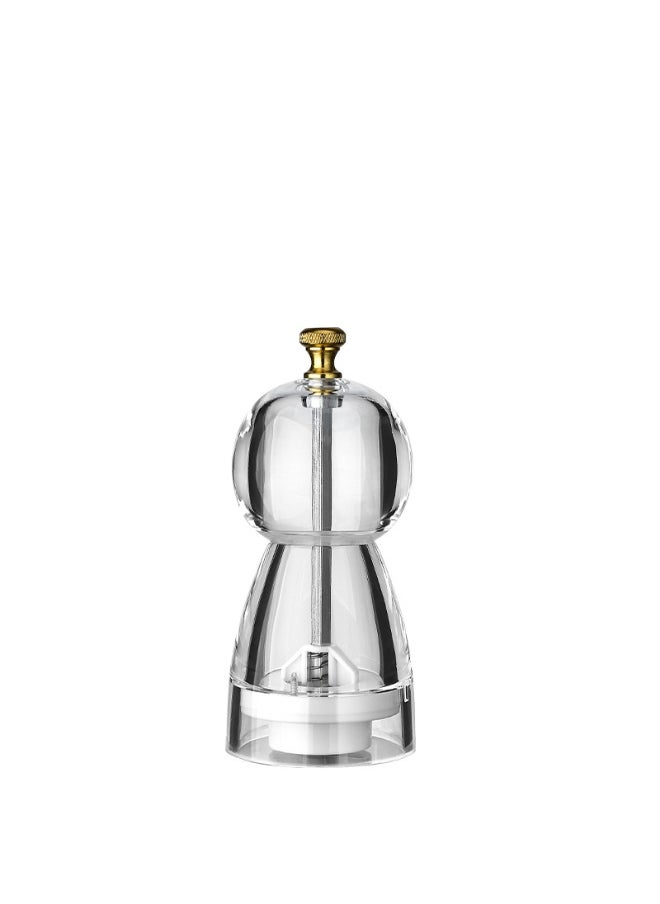 Manual Acrylic Pepper Salt Grinder Ceramic Core 5 inch acrylic round head