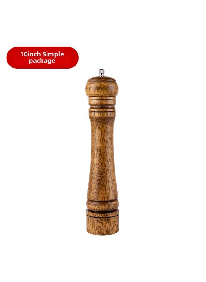 Oak Pepper Grinder Manual 5/8/10 Inch 10 inch retro color (Bubble Bag)