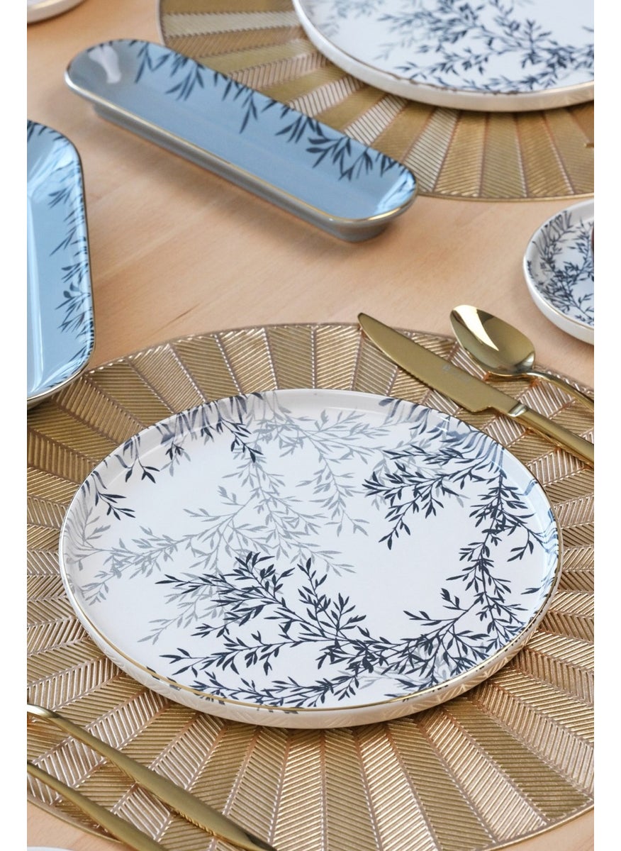 Shadow Gold Gilded 41 Piece Ceramic Breakfast Set for 6 People