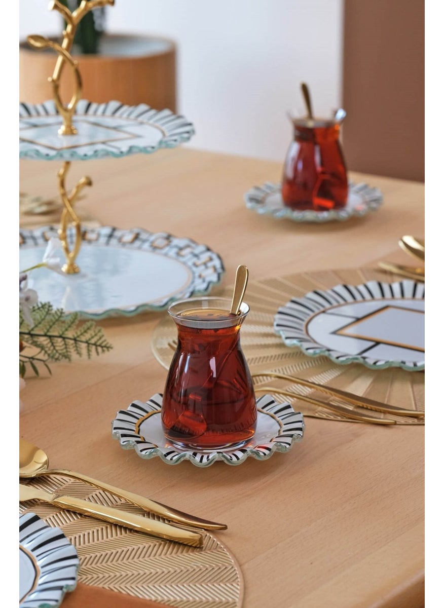 Prestige 6 Person 25 Piece Glass Cake Tea Service Set