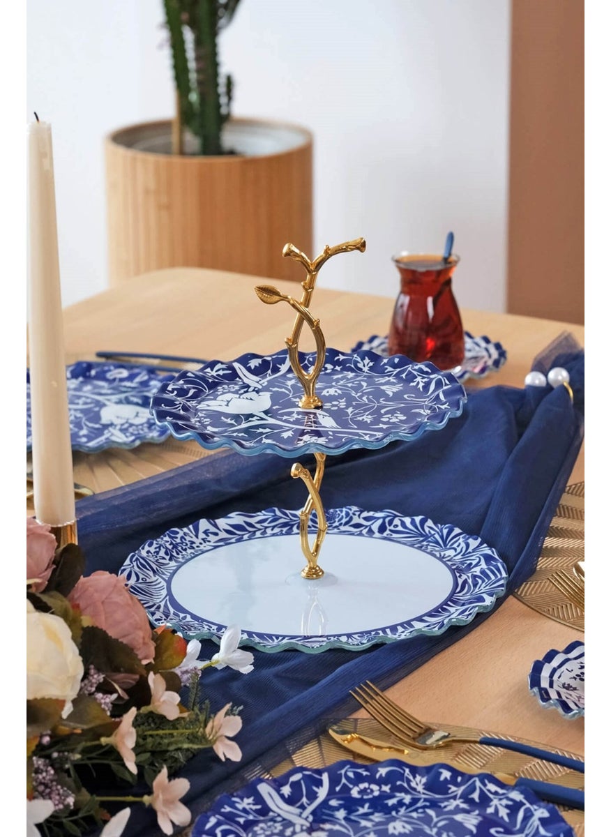 Bluebloom 6 Person 25 Piece Glass Cake Tea Service Set