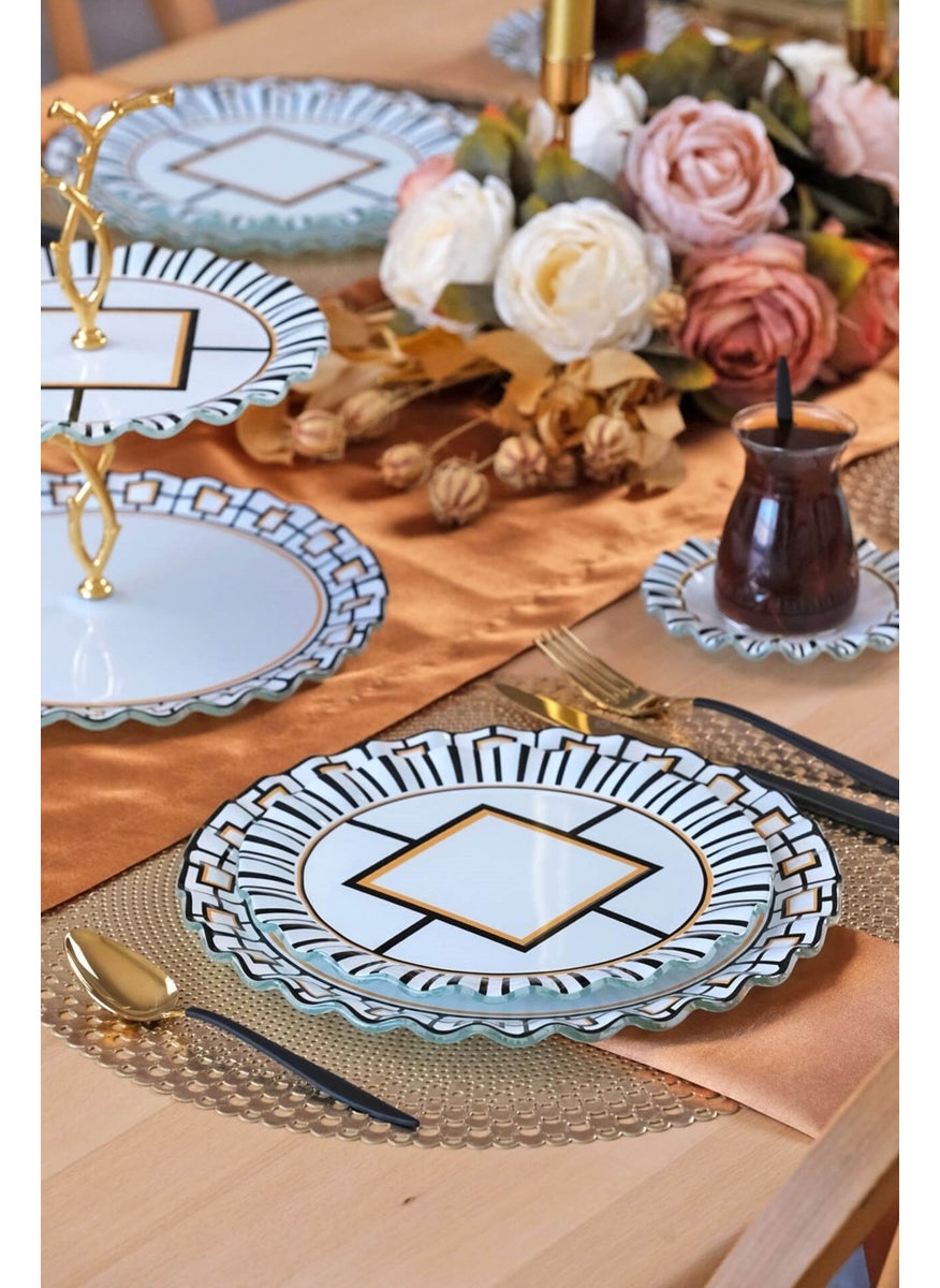 Prestige 6 Person 33 Piece Glass Cake Tea Service Set