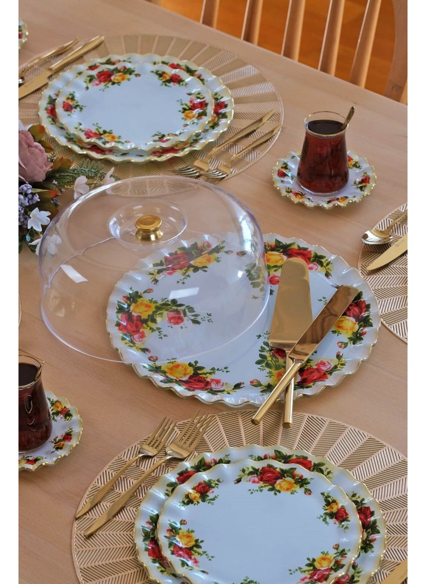 Humber Gold Gilded 6 Person 33 Piece Cake Tea Service Catering Set
