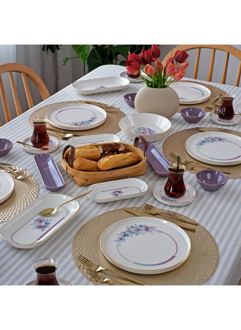 Lindy Gold Gilded 41 Piece Ceramic Breakfast Set