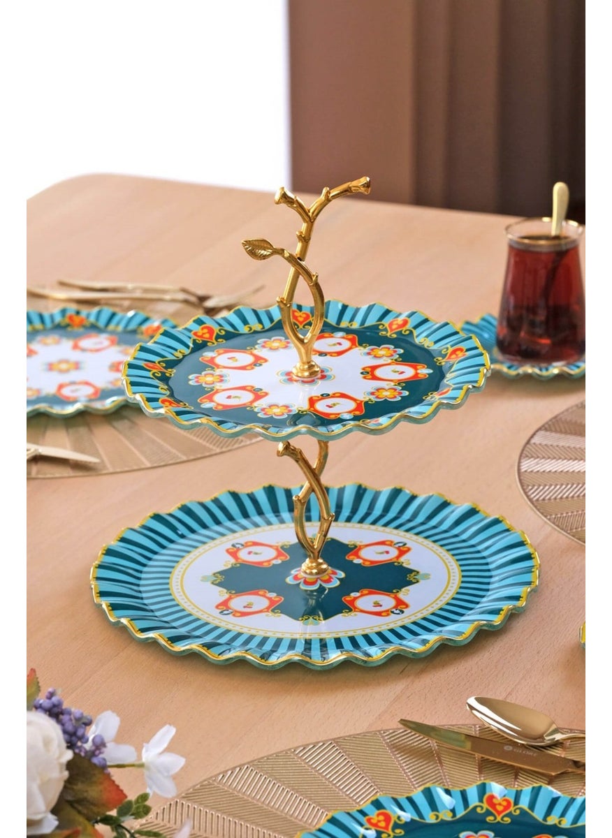 Madeira Gold Gilded 25 Piece Cake Tea Service Set for 6 People