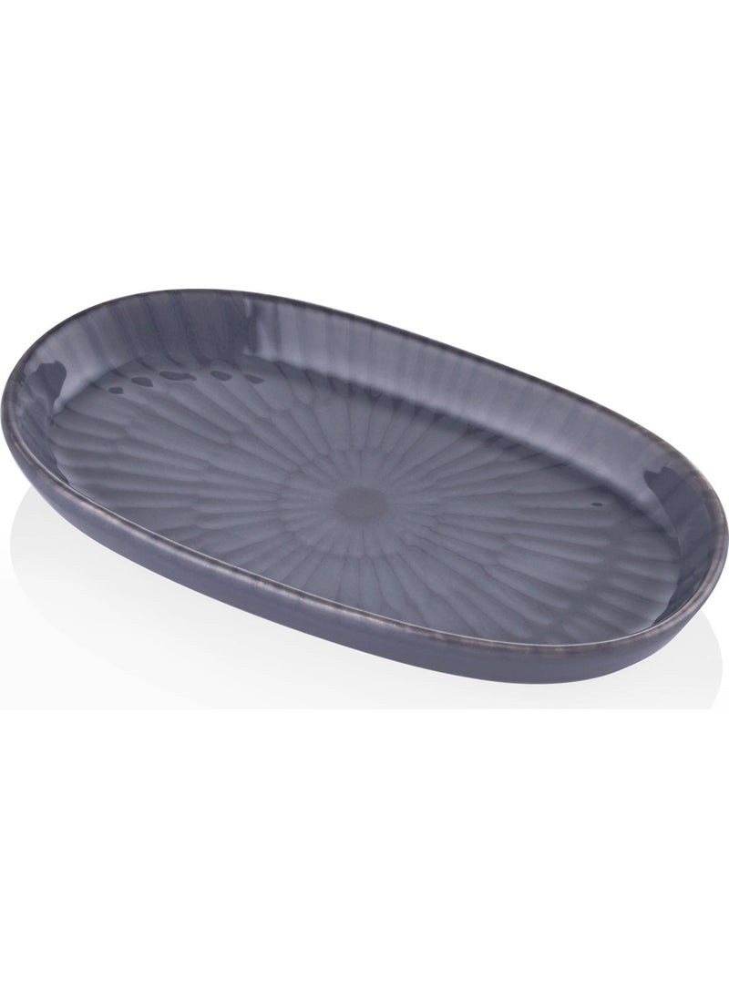 Noon Oval Serving Set of 2 Gray 17 cm