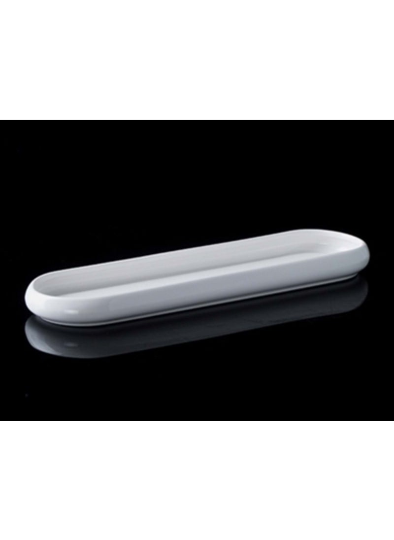 SCT-21-0232 Bianco Perla Porcelain Oval Plate 28X7.5X2 cm