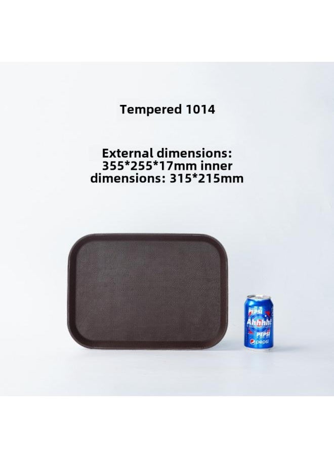 Non-slip Tempered Plastic Tray Rectangular Round Tea Bar Ktv Meal Hotel Tableware Serving Special Commercial