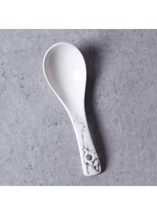 Nordic Black Marble Ceramic Dinnerware Set Spoon-Marbled
