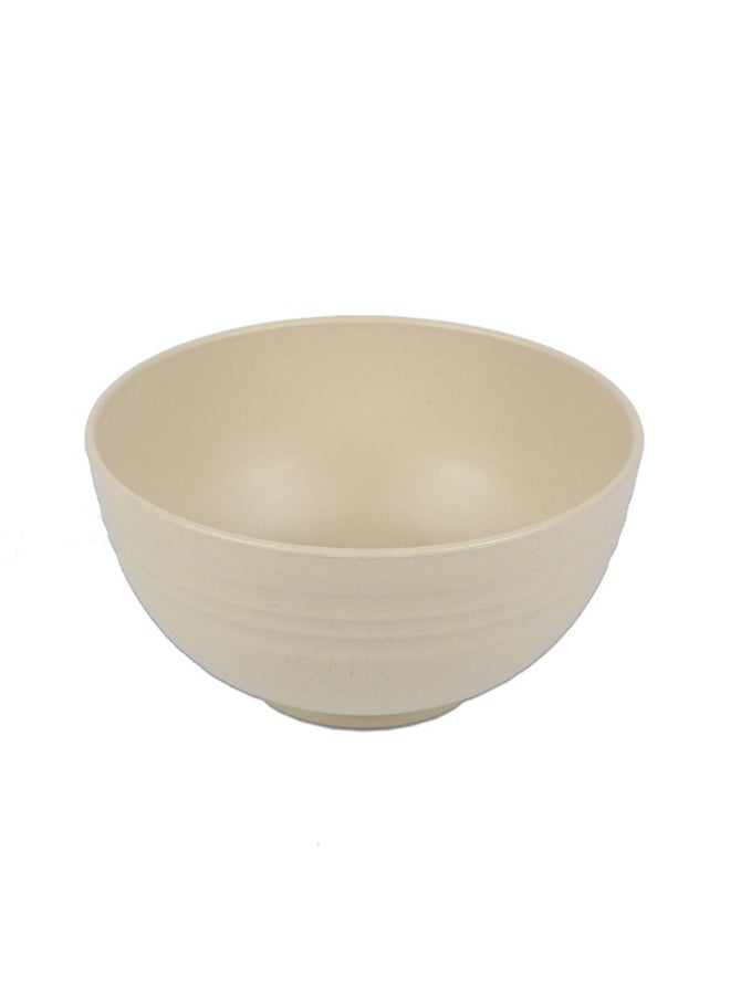 Eco-Friendly Wheat Straw Bowls 15cm for Home Kitchen Beige White
