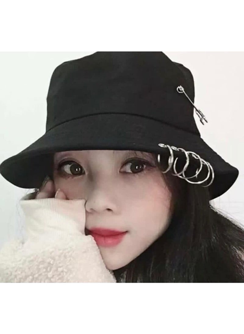 Bts Piercing Pinned Fisherman Hat, Bucket Hat