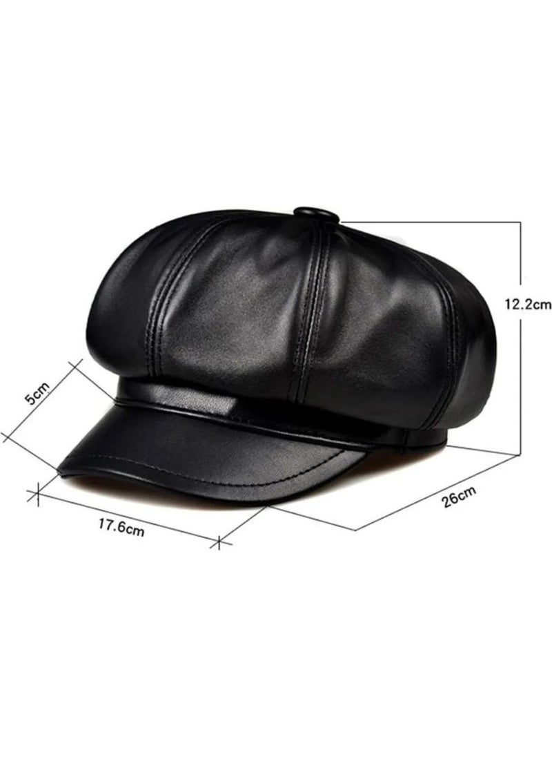 Unisex Vintage Vegan Leather Cap Hat