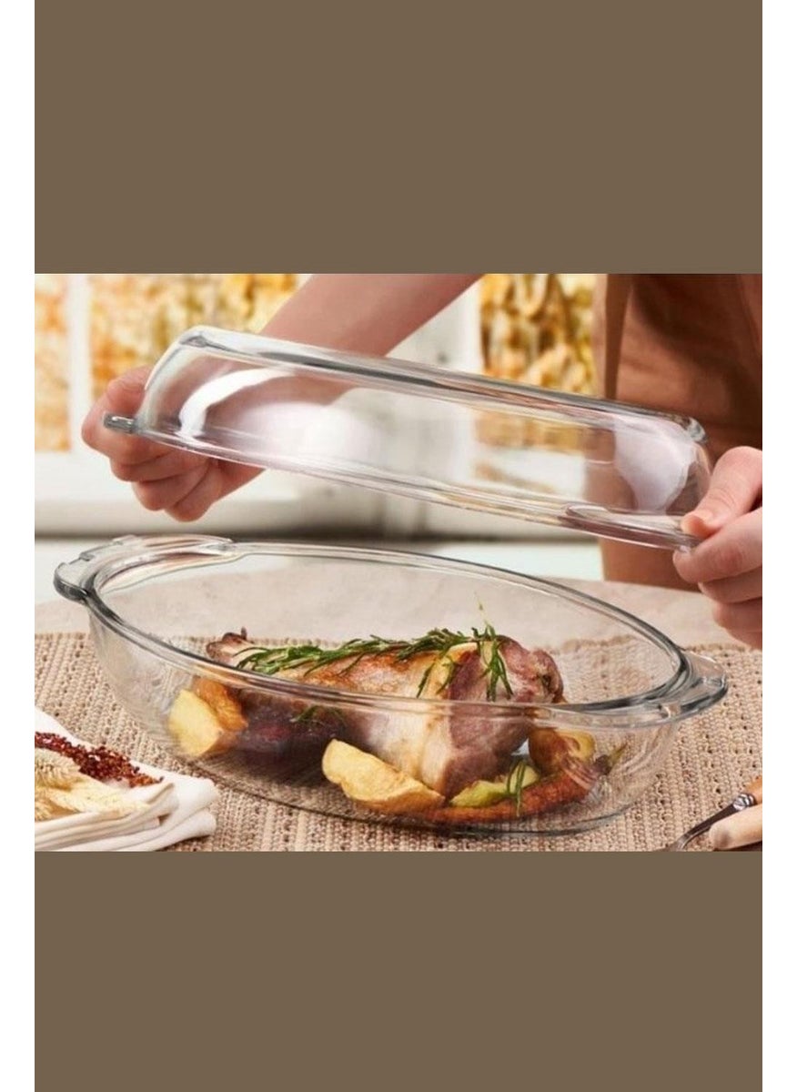 59072 Oval Pyrex Pot with Lid 2850 cc.