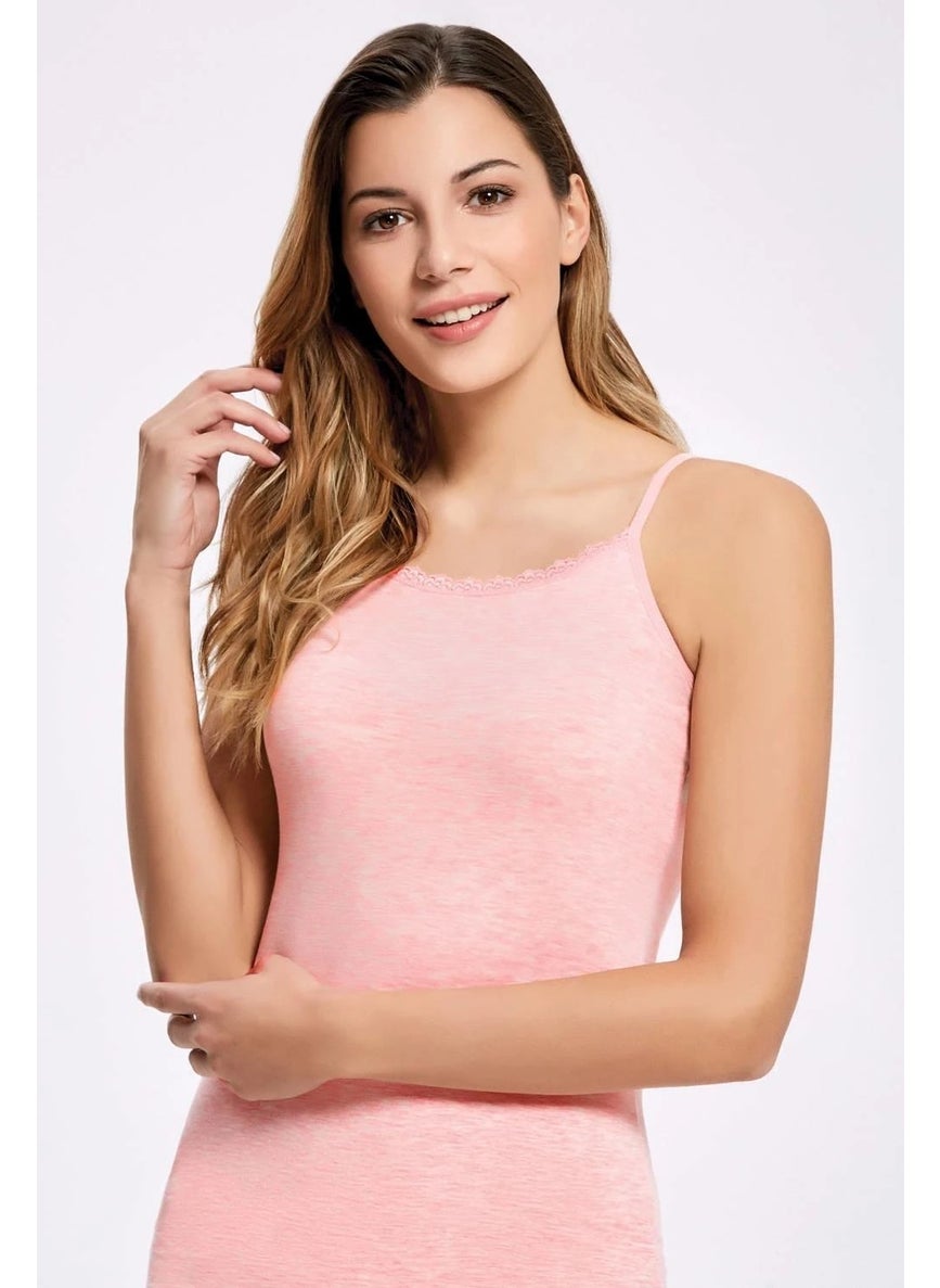 Melange Lace Rope Strap Women's Undershirt 10 Pieces