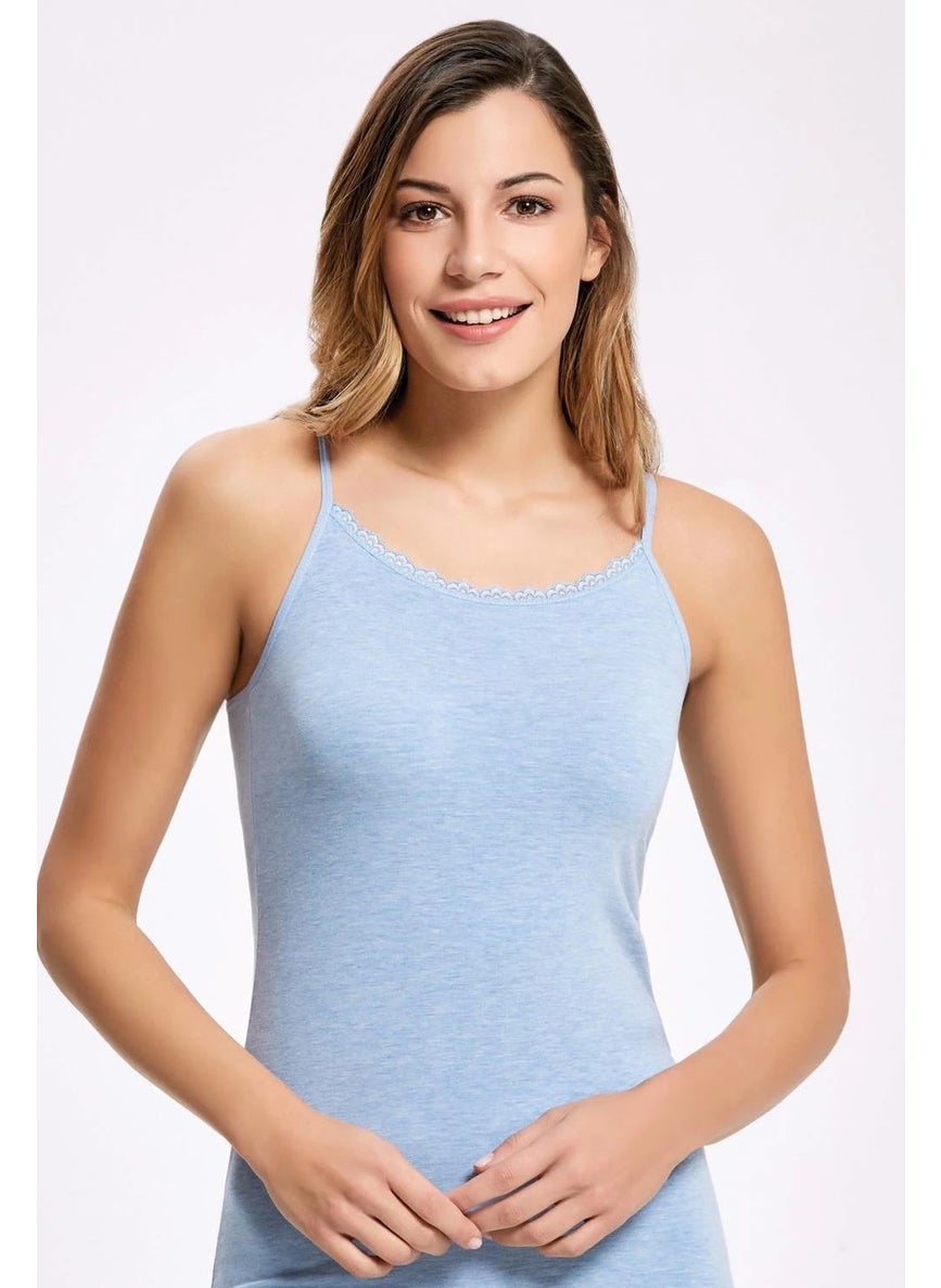 Melange Lace Rope Strap Women's Undershirt 5 Pieces