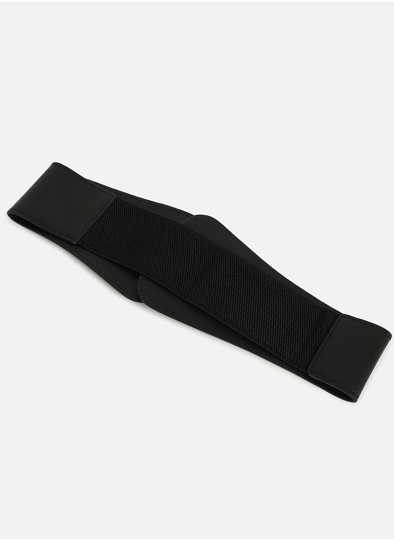 Black Solid Waist Belt