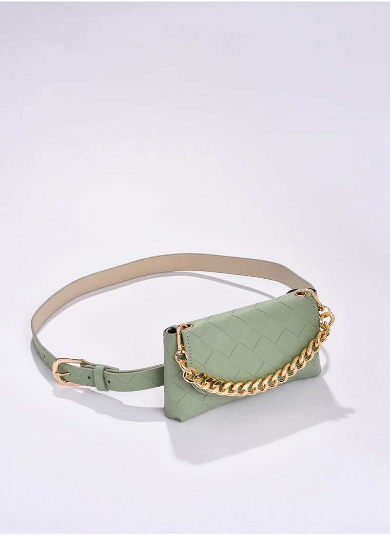 Lucille Green Waist Pouch