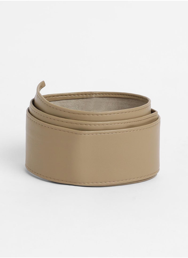 Casual Belt with Buckle Detail