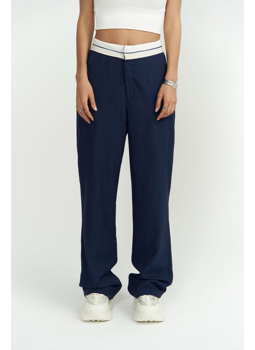 Collection Zelmira Reverse Belt Indigo Trousers