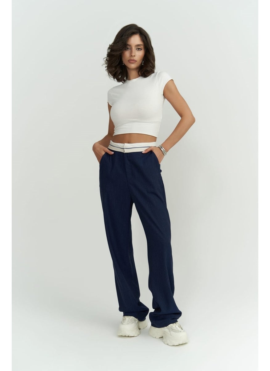 Collection Zelmira Reverse Belt Indigo Trousers