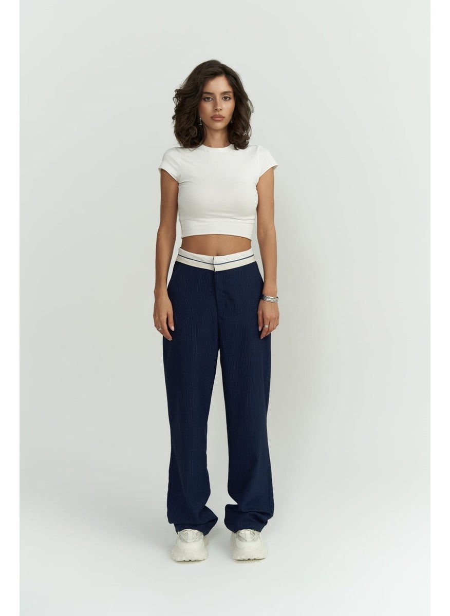 Collection Zelmira Reverse Belt Indigo Trousers